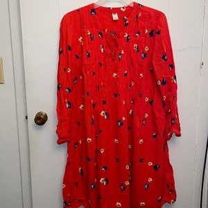 Old Navy lace up long sleeve dress